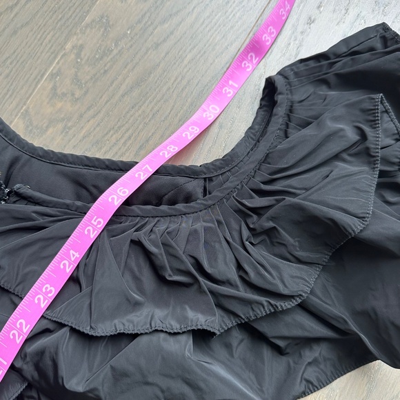 Alexis Benicia One Shoulder Ruffle Ruffled Mini Dress Black - Small - Picture 9 of 9